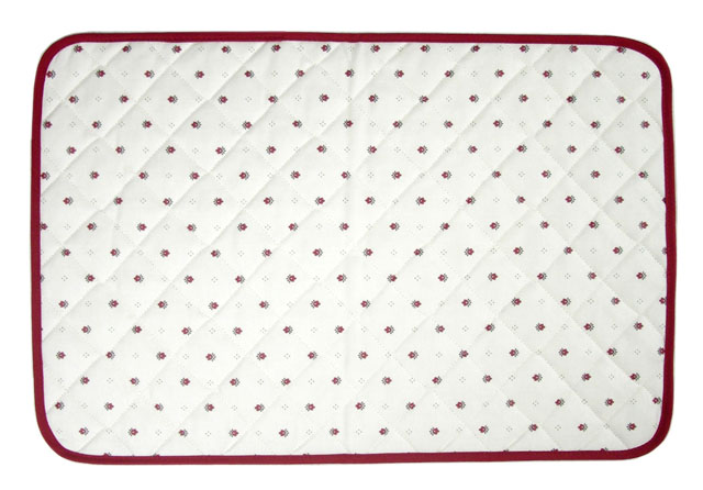 Provence lunch mat non coated (Calissons. white x bordeaux)